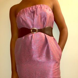 Strapless shimmer dress